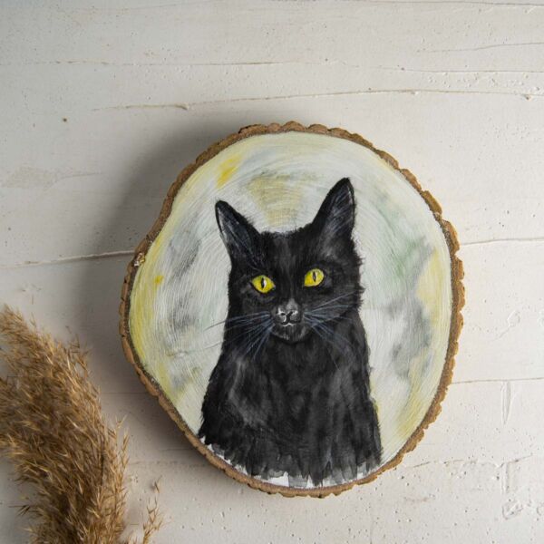 Sulu boya Duvar Panosu – Kara Kedi
